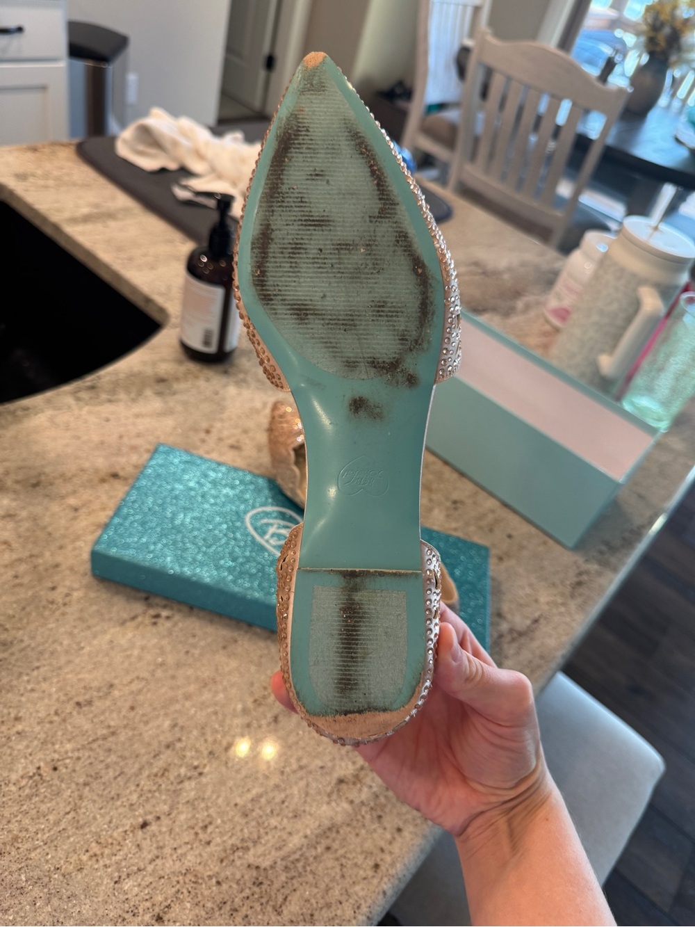 Blush Rhinestone Flats - Picture 4 of 4